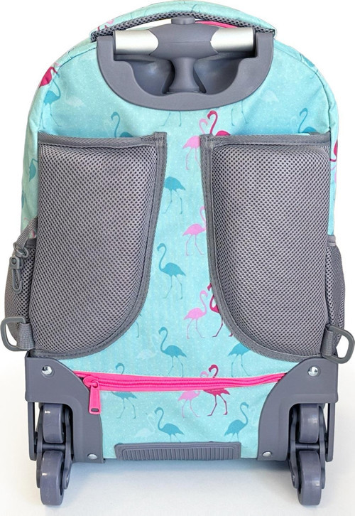Coral High Kids Flamingo Desenli, Su Yeşili Renkli, İki Kademeli Çekçekli, Sırt Ve Okul Çantası 24022 7