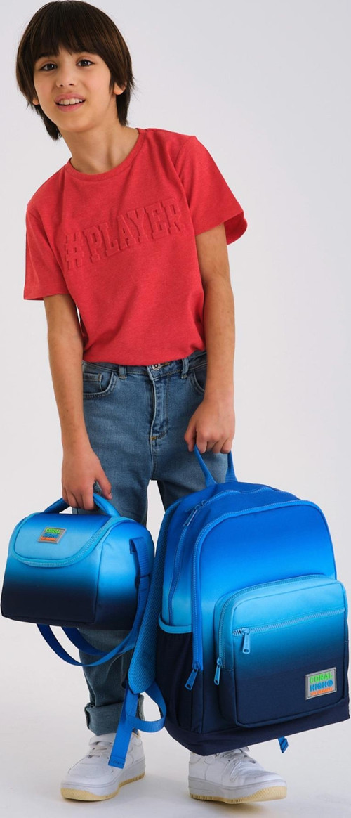 Coral High Kids Lacivert Mavi Renk Geçişli 3’lü Okul Çanta Seti SET0123745 2