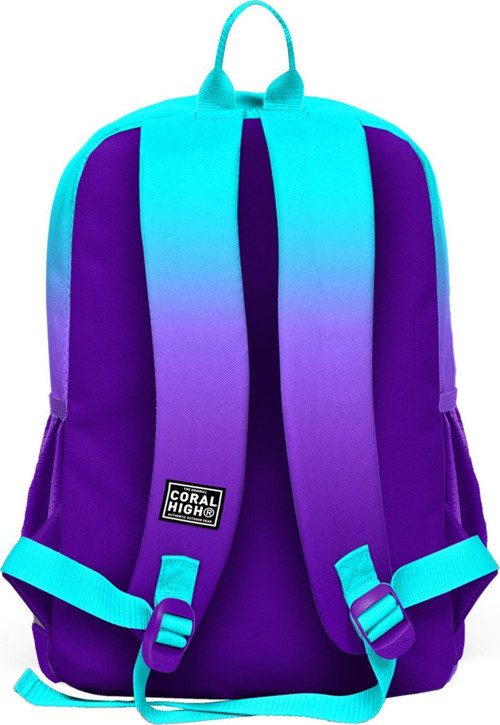 Coral High Kids Turkuaz Mor Renk Geçişli 3’lü Okul Çanta Seti SET0123763 5