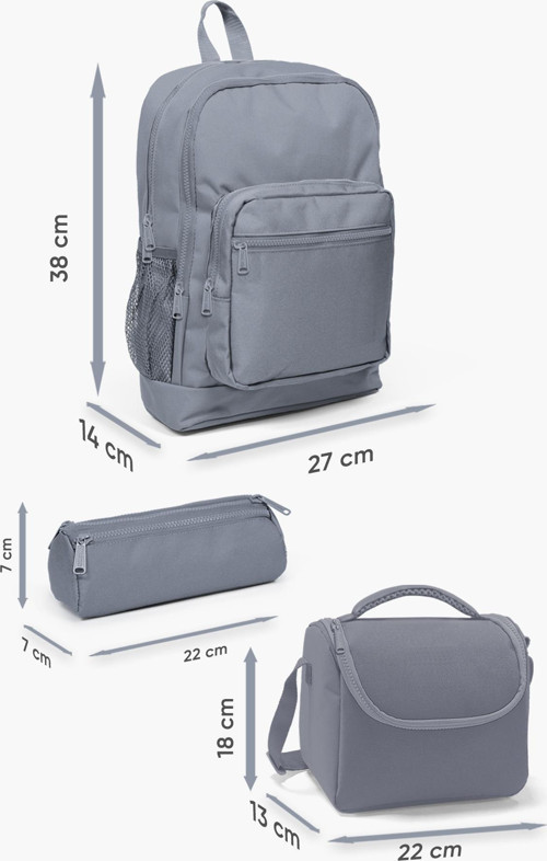 Coral High Kids Turkuaz Mor Renk Geçişli 3’lü Okul Çanta Seti SET0123763 3