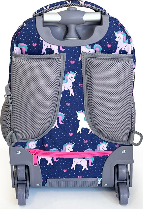 Coral High Kids Unicorn Desenli, Lacivert Renkli, İki Kademeli Çekçekli, Sırt Ve Okul Çantası 24023 7