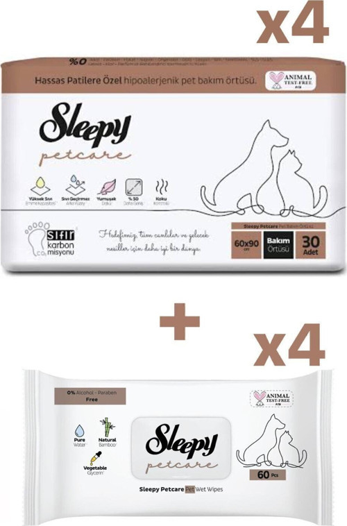 Çiş Pedi Petcare 120 Adet Kedi Ve Köpek Islak Havlusu 240 Adet