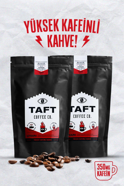 2'Li Taft Yüksek Kafeinli Çekirdek Kahve 250Gr.
