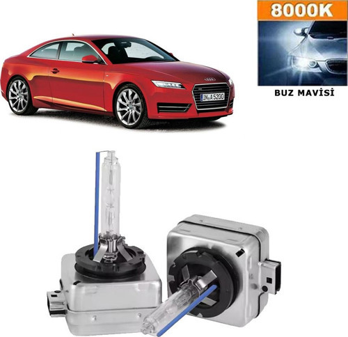Audi A5 2011-2019 D3S / D3R 8000K Buz Mavisi HID Xenon Ampul 2 Adet