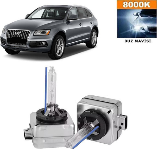 Audi Q5 2009-2016 D3S / D3R 8000K Buz Mavisi HID Xenon Ampul 2 Adet