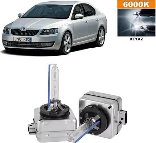 Skoda Octavia III 2013-2015 D3S / D3R 6000K Beyaz HID Xenon Ampul 2 Adet