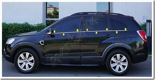 Chevrolet Captiva Krom Cam Çıtası 2006-2018 6 Parça Paslanmaz Çelik