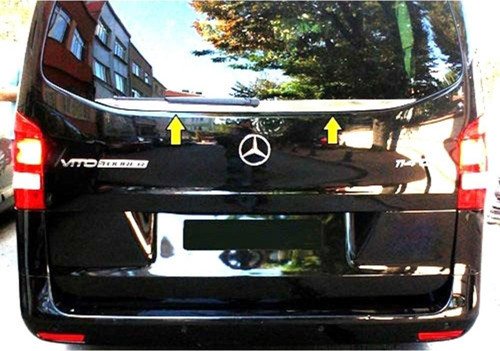 Mercedes Vito Krom Bagaj Camı Alt Çıta 2014 Sonrası Paslanmaz Çelik
