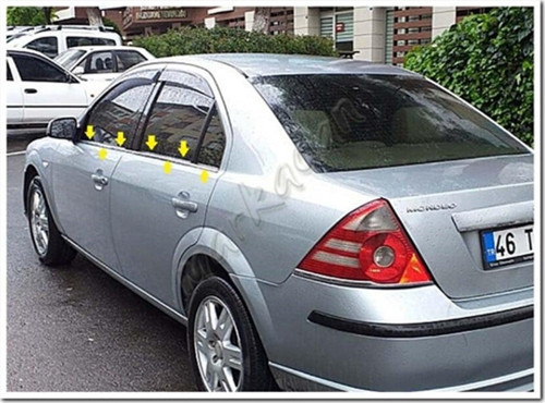 Ford Mondeo Krom Cam Çıtası 2001-2007 4 Parça Paslanmaz Çelik