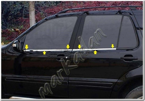 Mercedes ML Klasse W163 Krom Cam Çıtası 1998-2005 6 Parça Paslanmaz Çelik