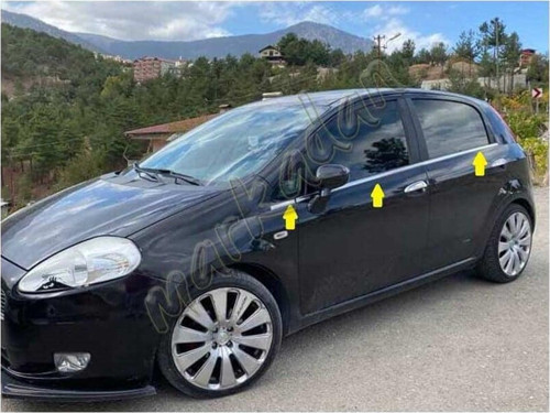 Fiat Grande Punto Krom Cam Çıtası 2006-2017 6 Parça Paslanmaz Çelik