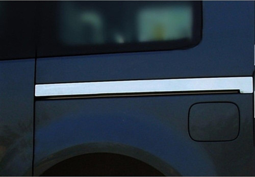 VW Caddy Maxi Krom Sürgülü Kapı Çıtası 2007 Sonrası 2 Parça Paslanmaz Çelik
