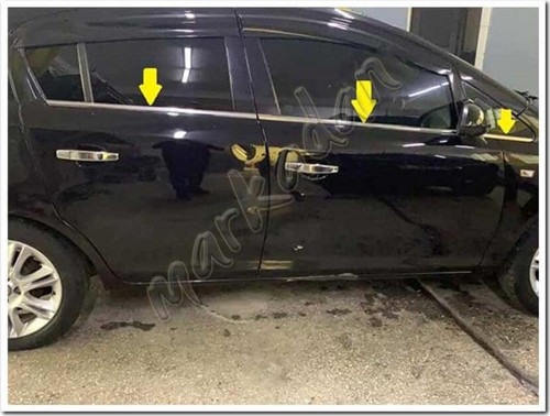 Opel Corsa D Cam Çıtası Nikelajı 2006-2015 6 Parça P.Çelik