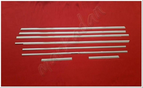 Mercedes Viano W639 Kısa Şasi Cam Çıtası Nikelajı 2004-2014 8 Parça P.Çelik