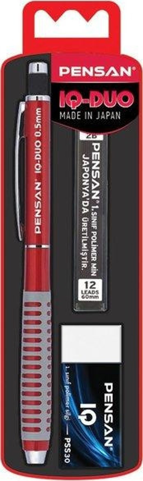 Iq-Duo Set 05 Mm Renkli Silgi+Min Kırmızı
