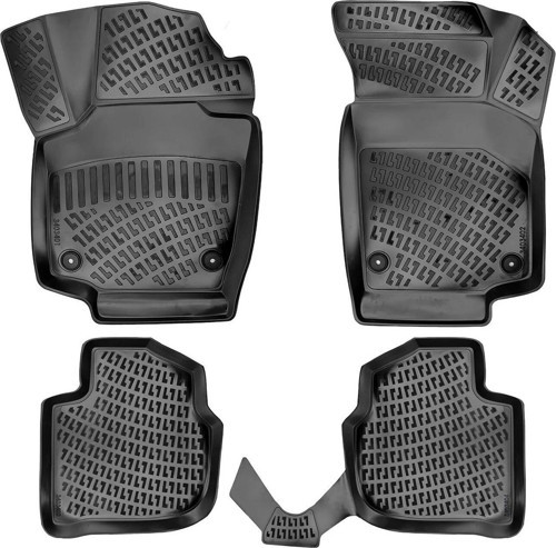 3D Oto Paspas Siyah Renk Seat Toledo 2012 - Sonrası ile uyumlu