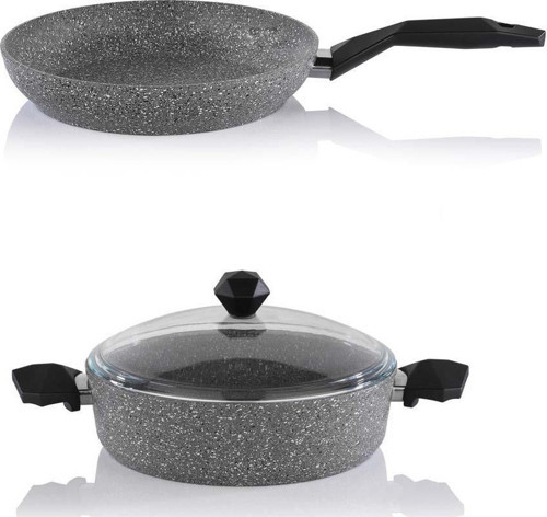 Granit Karnıyarık Tencere ve Tava Seti 28 CM Schafer
