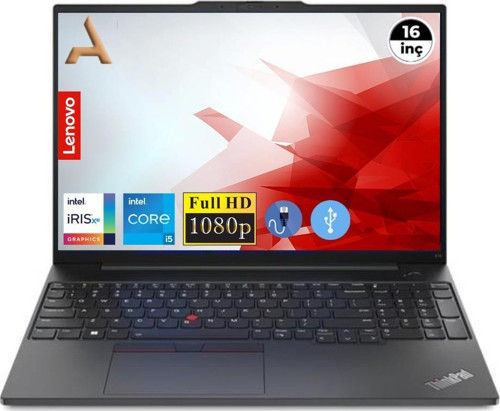 ThinkPad E16 Gen1 İ5-1335U 21JN0005TX Atl2 8GB 1TB M.2 SSSD 16" Fdos FHD Dizüstü Bilgisayar