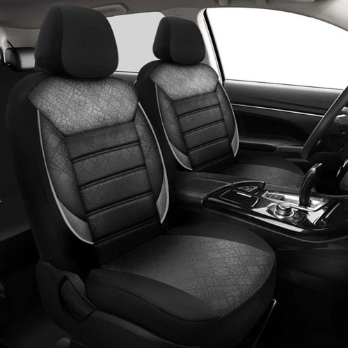 Mazda 3 2006-2012 Uyumlu Koltuk Kılıfı Talos Serisi Carbon Deri - Siyah