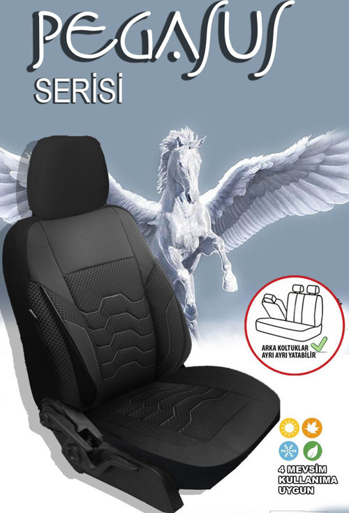 Pegasus Serisi Oto Koltuk Kılıfı Jakar Kumaş Ön Arka Tam Set