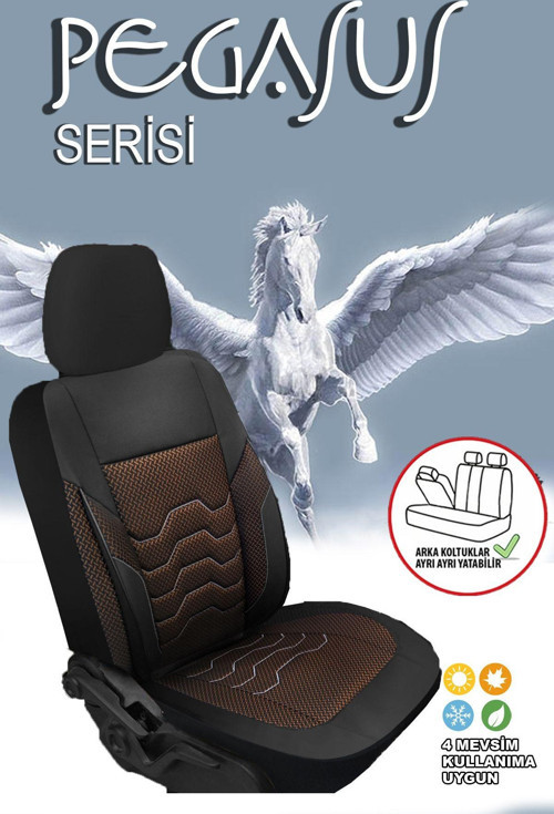 Pegasus Serisi Oto Koltuk Kılıfı Jakar Kumaş Ön Arka Tam Set