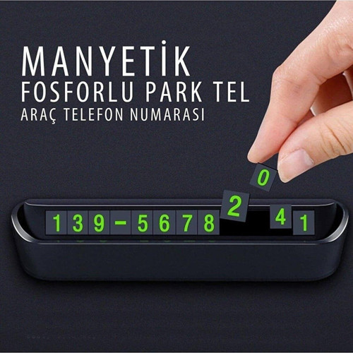 Araç Park Numaratör Numaratik Parktel Numaralık Park Tel Fosforlu Aç Kapa