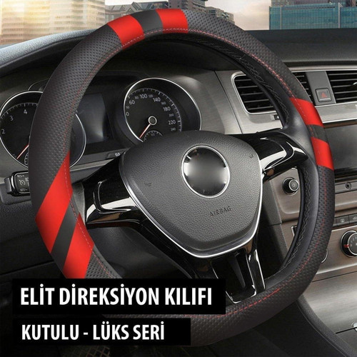 Kia Shuma Uyumlu Geçmeli Direksiyon Kılıfı Kırmızı