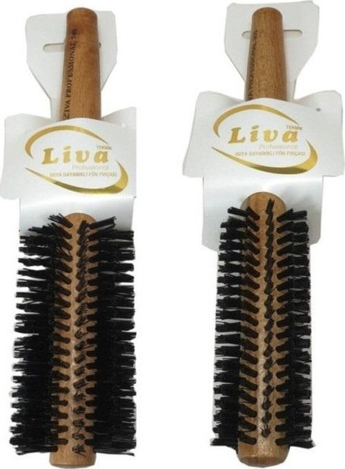 Liva 540 350 Saç Fırçası Yanmaz Profesyonel Fön Fırçası 2 Adet
