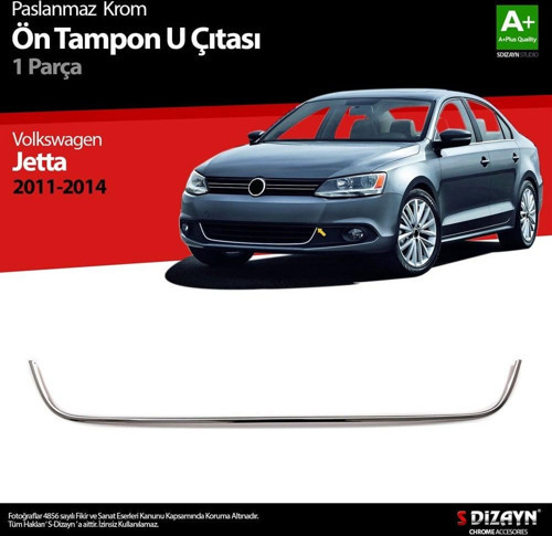 VW Jetta Krom U Formlu Ön Tampon Çıtası 1 Prç. 2011-2014