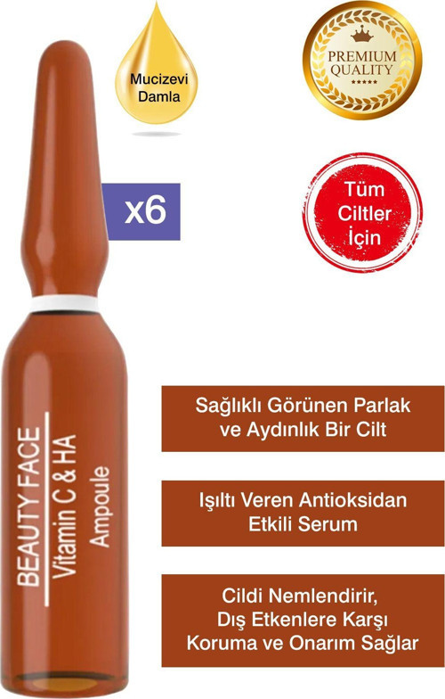 Beauty Face Vitamin C & Ha Ampul X6