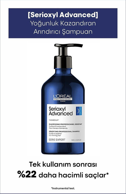 L'oreal Professionnel Serie Expert Serioxyl Advanced Saç YoğunLaştırıcı -KalınlaştırıcŞampuan 500 Ml