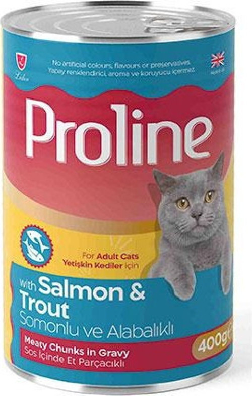 Somonlu ve Alabalıklı Sos İçinde Gravy Yetişkin Kedi Konservesi 6 Adet 400 Gr