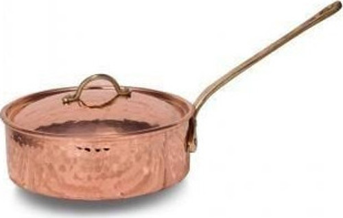 Karnıyarık Tencere Tek Kulp 11 No 36 Cm El Dövme Kırmızı Turna8204-1