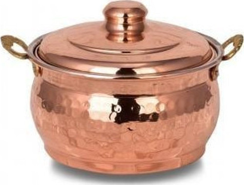 Mini Güveç Tencere 3 No 14 Cm El Dövme Kırmızı Turna8176-1
