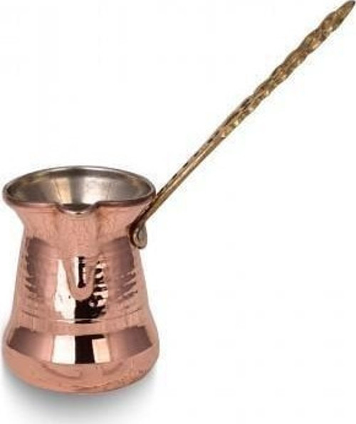 Sultan Cezve 5 No İnce Pirinç Kulp 6 Fincan Makine Dövme Kırmızı Turna1204-1