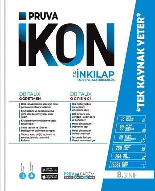 8. Sınıf T.C. İnkılap Tarihi ve Atatürkçülük İkon Konu Anlatımlı Pruva Akademi