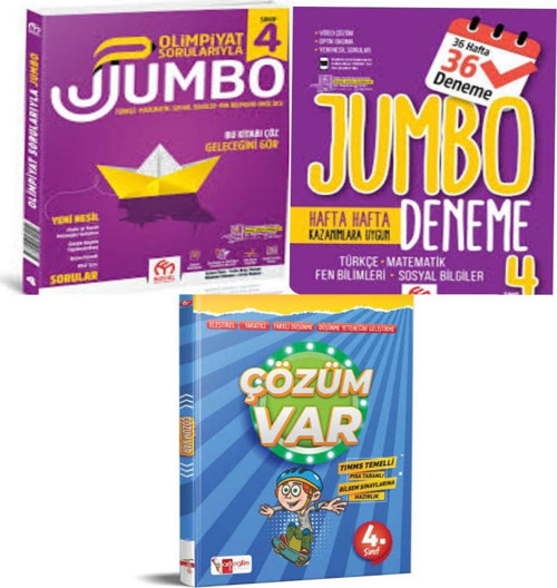 4.Sınıf Olimpiyat Sorularıyla Jumbo Soru Bankası+Tüm Dersler Deneme Ve Çözüm Var