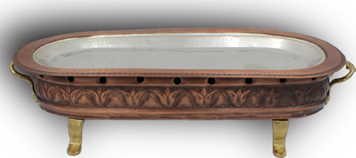 Ayaklı Közlü Sunum Kebaplık 60 Cm Oksit Turna5863-3
