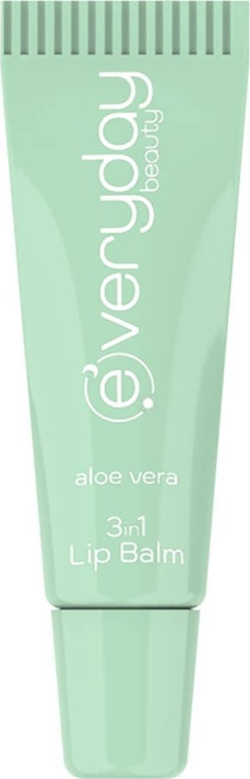 Aloe Vera 3 Etkili Dudak Bakım Lip Balmı 10ml Nemlendirici, Besleyici, Parlak Görünüm