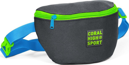 Sport Gri-Yeşil İki Bölmeli Bel Çantası