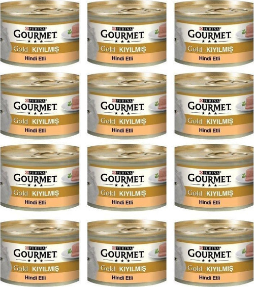Kıyılmış Hindili Kedi Konservesi 85 Gr x 12 Adet