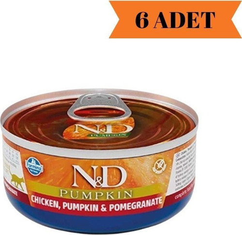 Pumpkin Tavuk & Balkabağı Nar Yetişkin Kedi Yaş Maması 70 Gr x 6 Adet