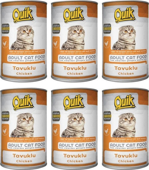 Tavuklu Yetişkin Kedi Yaş Maması 415 Gr x 6 Adet