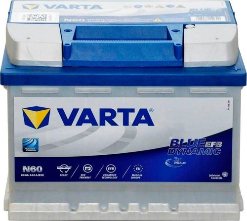 Blue Dynamic N60 Start-Stop Efb 12 V 60 Ah 640Cca Akü - Eski Akü İadesiz