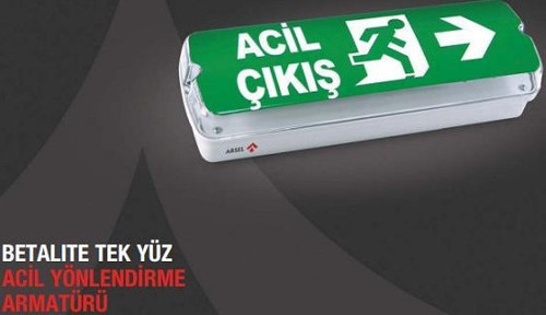 Betalite AEB-3213-L Acil Çıkış Yönlendirme Armatürü Sürekli ve Kesintide 180 Dak. Yanan 500 Lümen
