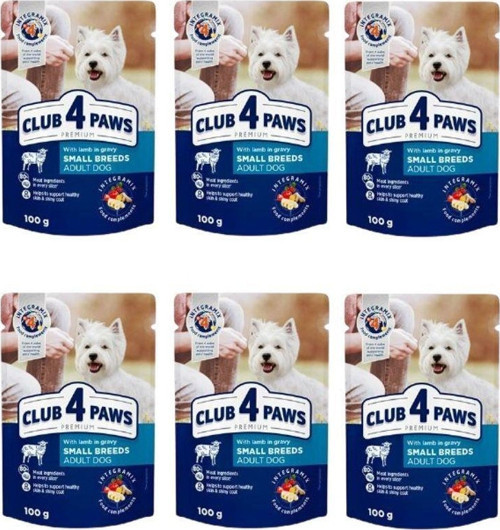 Premium Kuzulu Pouch Küçük Irk Yetişkin Köpek Yaş Maması 100 Gr x 6 Adet