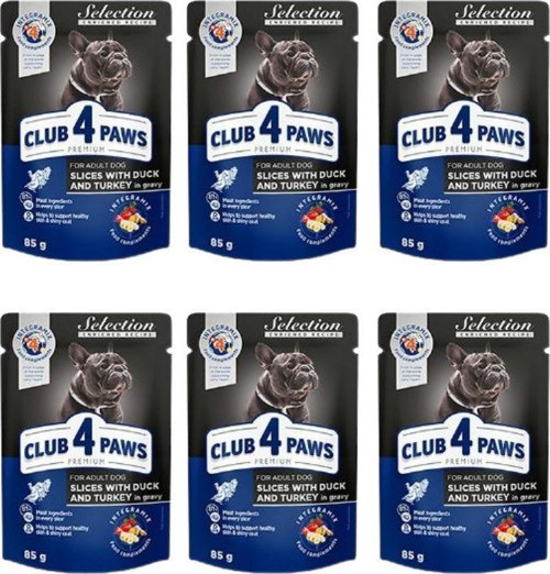 Premium Selection Ördek-Hindi Etli Pouch Küçük Irk Yetişkin Köpek Yaş Maması 85 Gr x 6 Adet