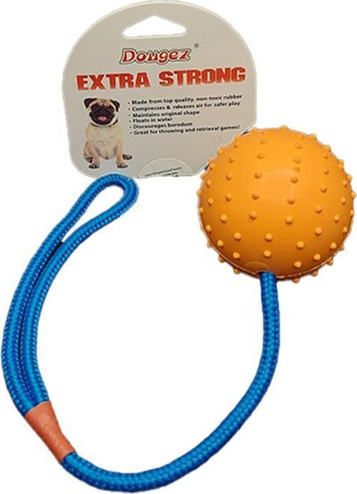 Extra Strong Diş İpli Köpek Oyuncağı Ödül Topu Turuncu 7,5 cm