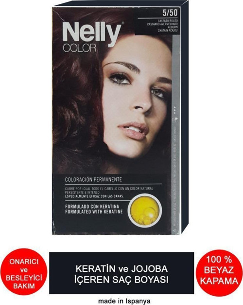 Jojoba ve Keratinli Saç Boyası 5.50 Kestane Kızıl