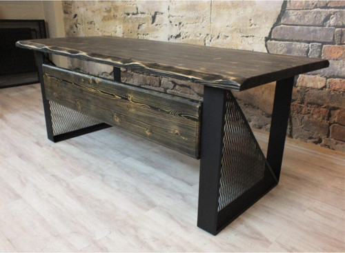 Masif Ağaç Ofis Ve Çalışma Masası 100 cm 260 cm